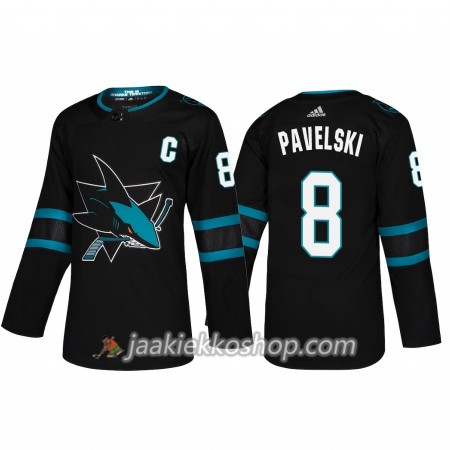 Miehille NHL San Jose Sharks Pelipaita Joe Pavelski 8 Adidas Alternate 2018-19 Authentic